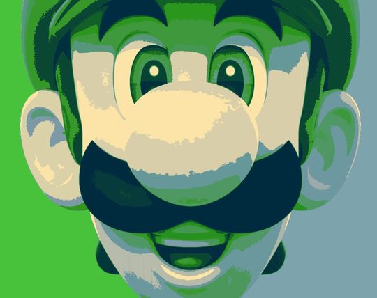 Luigi Poster Print, Super Mario Bros Wall Art