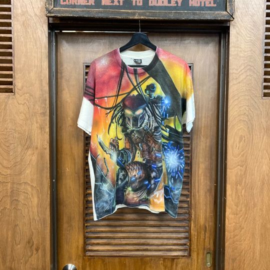 Vintage 1990s Dated 1995 Predator Movie Artwork