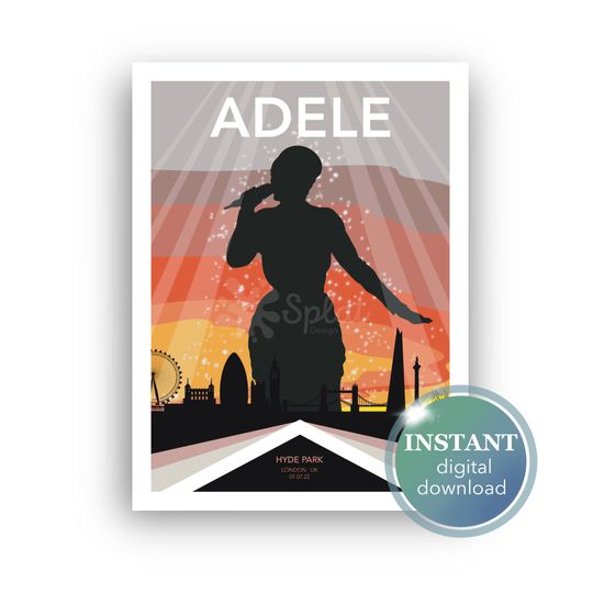 Adele BST Hyde Park Concert July 1 2022 - poster
