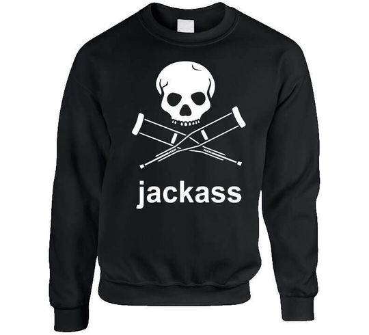 Jackass Skull And Crutches T Shirt
