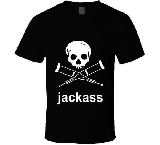 Jackass Skull And Crutches T Shirt