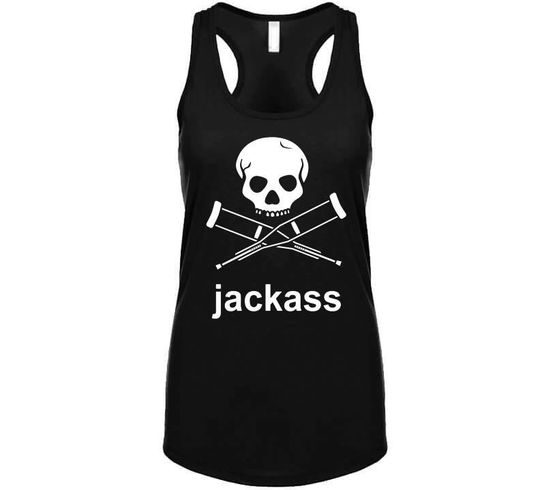 Jackass Skull And Crutches T Shirt