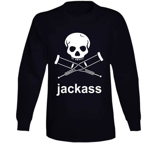 Jackass Skull And Crutches T Shirt