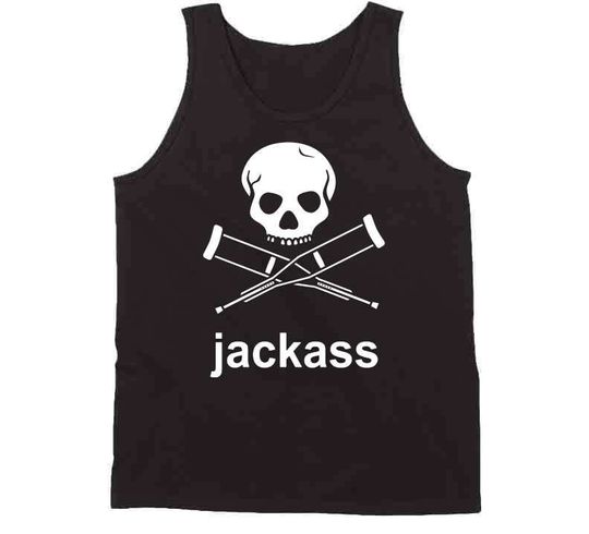 Jackass Skull And Crutches T Shirt