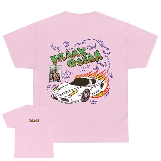 Frank Ocean BLOND ART Front & Back Hand Drawing T Shirt