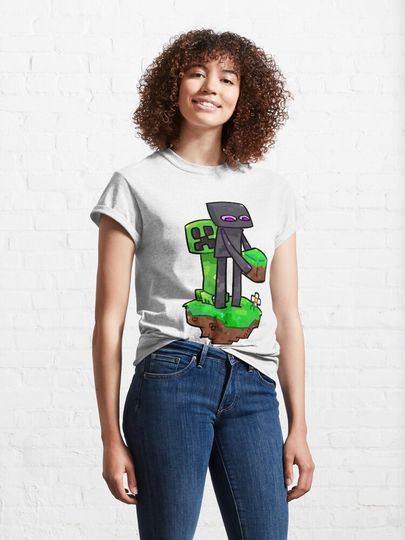 Minecraft Creeper and Enderman Classic T-Shirt