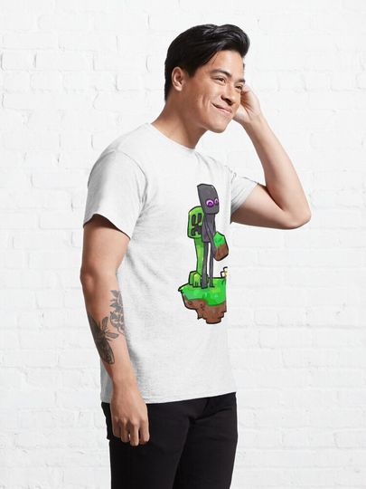 Minecraft Creeper and Enderman Classic T-Shirt
