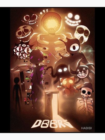 Roblox doors team Premium Matte Vertical Poster