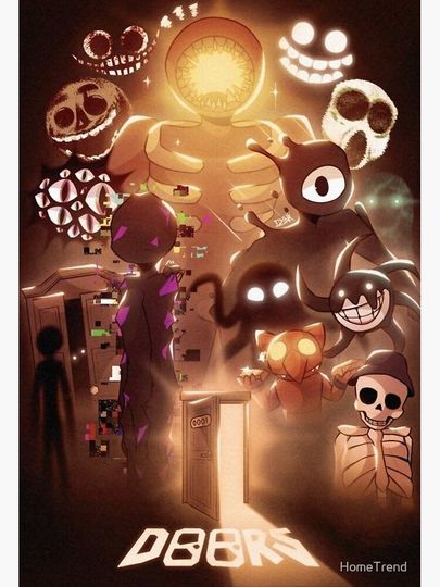 Roblox doors all the team Premium Matte Vertical Poster