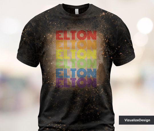 Elton John Rainbow Bleached 3D T shirt