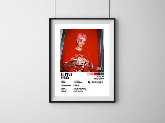 Lil Peep Poster | Hellboy Poster | Album Cover Poster
