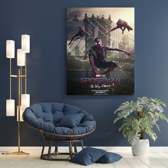 Spider Man No Way Home Poster, Tom Holland, Wall Art