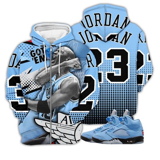 Goat Number 23 Sneaker Shirt Match Retro University Blue 5s Tee