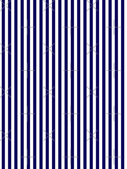 Nautical Navy Blue and White Classic Stripe Leggings