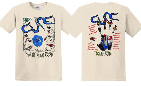 Vintage 1992 The Cure Wish Tour Both Sides T-Shirt