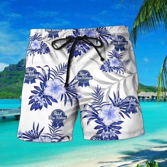 Pabst Blue Ribbon Hawaiian Shirt