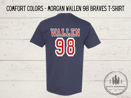 98 Braves Wallen Western Baseball T-Shirt