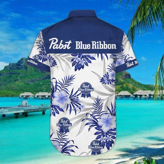 Pabst Blue Ribbon Hawaiian Shirt