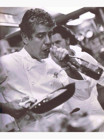 Cook And open Beer - anthony bourdain Premium Matte Vertical Poster