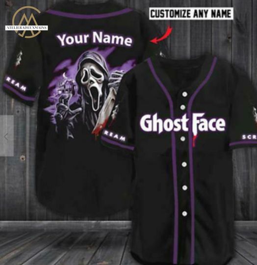 Personalized Horror The Ghostface Scream Baseball Jersey Shirt