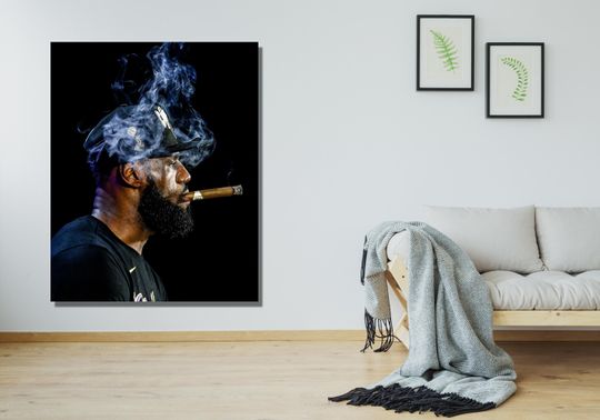 LeBron James Smoking a Cigar Poster