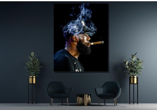 LeBron James Smoking a Cigar Poster