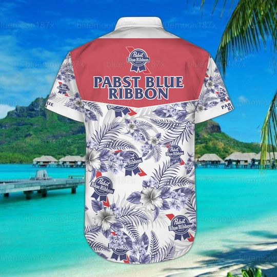 Pabst Blue Ribbon Hawaiian Shirt