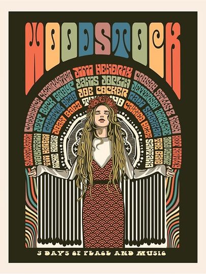 Woodstock Festival Premium Matte Vertical Poster