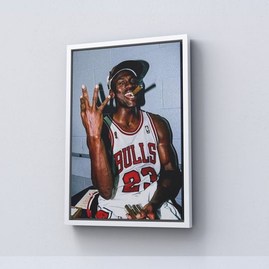 Michael Jordan Poster - Vintage Michael Jordan Cigar Photo