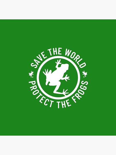 Save the World Protect the Frogs Pin Button