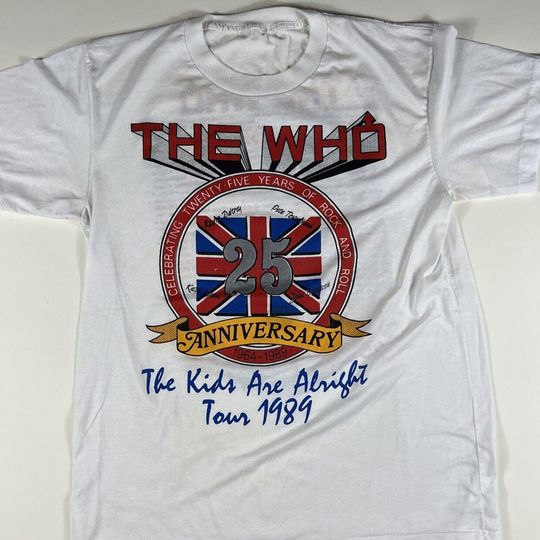 The Who The Kids Are Alright Tour 1989 T-Shirt, 90s The Who Rock Band Tour T-Shirt