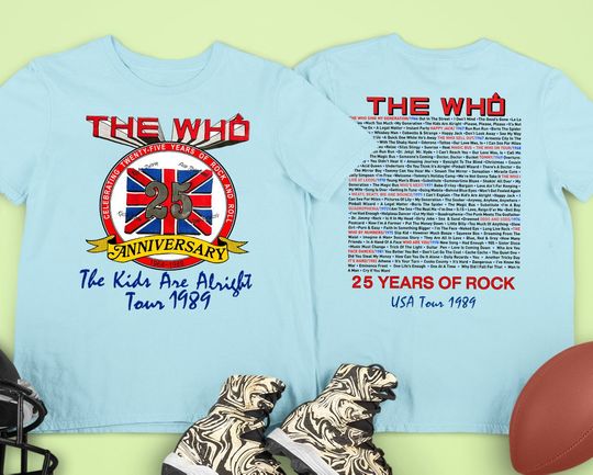 The Who The Kids Are Alright Tour 1989 T-Shirt, 90s The Who Rock Band Tour T-Shirt