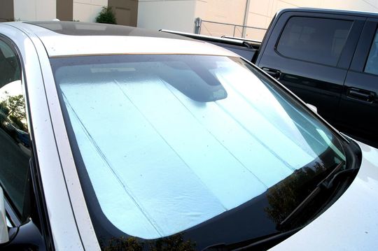 Tuningpros Fit Car Windshield Sun Shade Protector, Sunshade Visor Silver & Grey