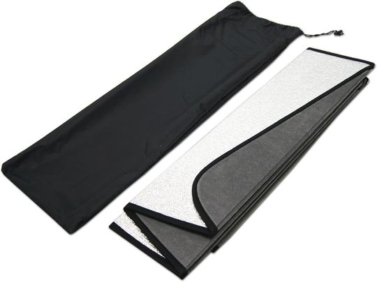 Tuningpros Fit Car Windshield Sun Shade Protector, Sunshade Visor Silver & Grey