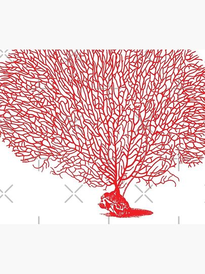 Red Sea Fan Coral Shower Curtain