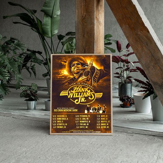 Hank Williams Jr 2023 Headlining Tour Poster