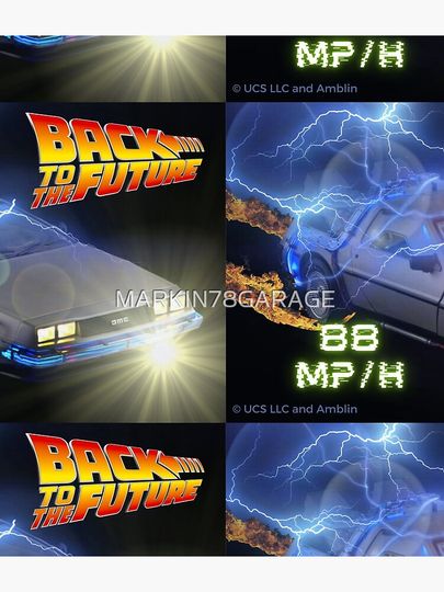 Back To The Future Delorean time jump Backpack
