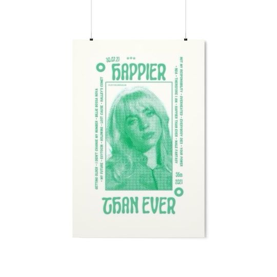 Billie Eilish Happier Than Ever Poster