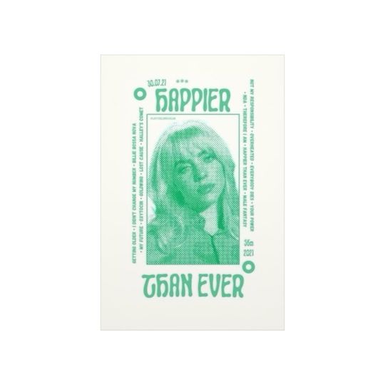 Billie Eilish Happier Than Ever Poster