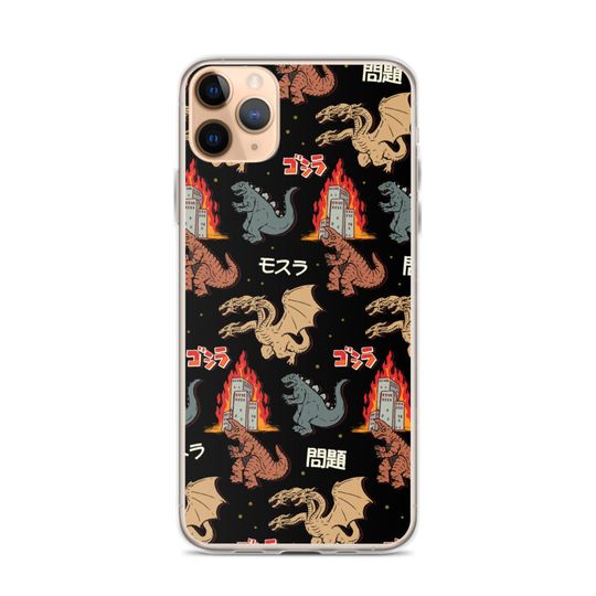god zilla And Friends Japanese Monsters iPhone Case