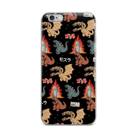 god zilla And Friends Japanese Monsters iPhone Case