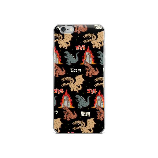 god zilla And Friends Japanese Monsters iPhone Case