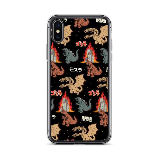 god zilla And Friends Japanese Monsters iPhone Case