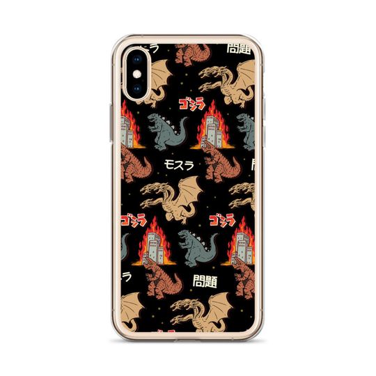 god zilla And Friends Japanese Monsters iPhone Case