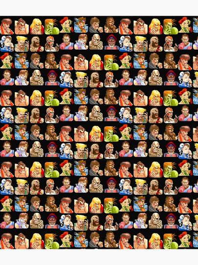 Defeated Portraits Super Street Fighter Backpack