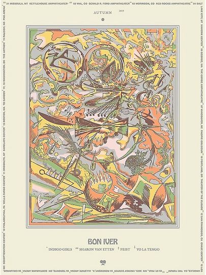 Bon Iver Fall Tour Premium Matte Vertical Poster