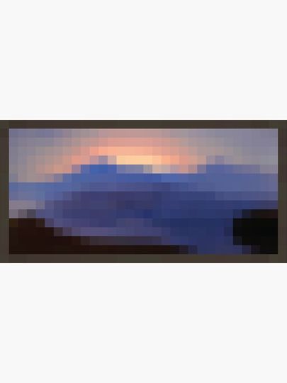Minecraft Painting Sunset Premium Matte Vertical Poster
