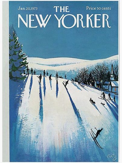 The New Yorker Vintage Ski Premium Matte Vertical Poster