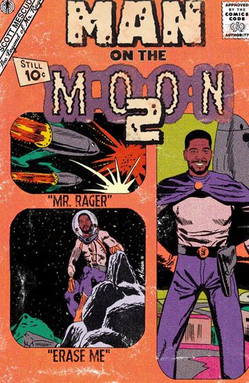 Man on the Moon 2 - Hip Hop Comic Poster/Print