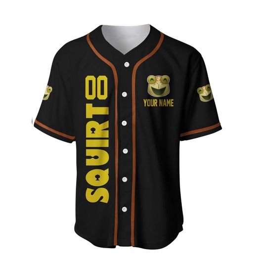 Squirt Turtle Finding Nemo Black Yellow | Disney Custom Baseball Jersey